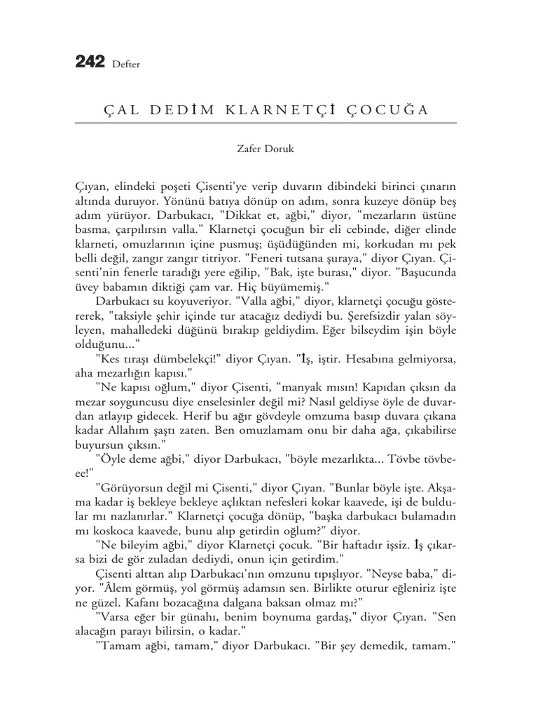 Çal Dedim Klarnetçi Çocuğa | PDF