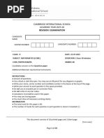 Grade 6 Term 2 Maths Exam Paper | PDF | Area | Geometry