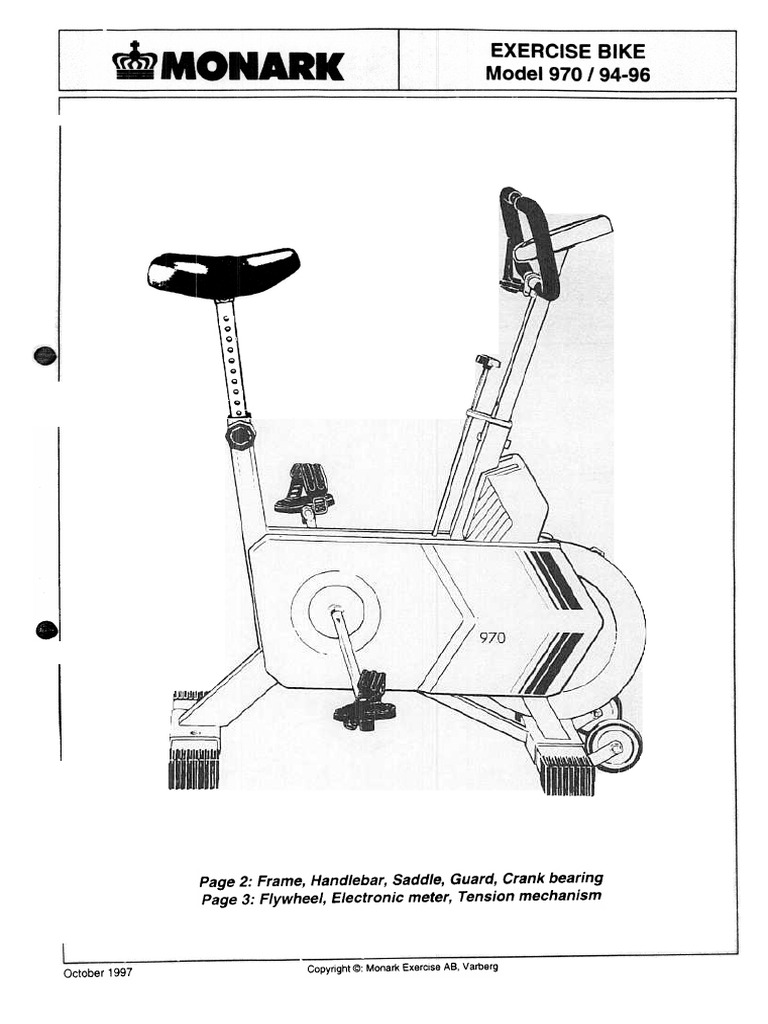 Monark Exercise Equipment Parts List | PDF | Manufactured Goods