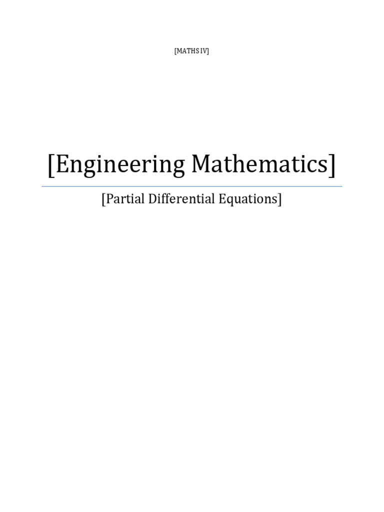 Unit1 M4 | PDF | Partial Differential Equation | Equations