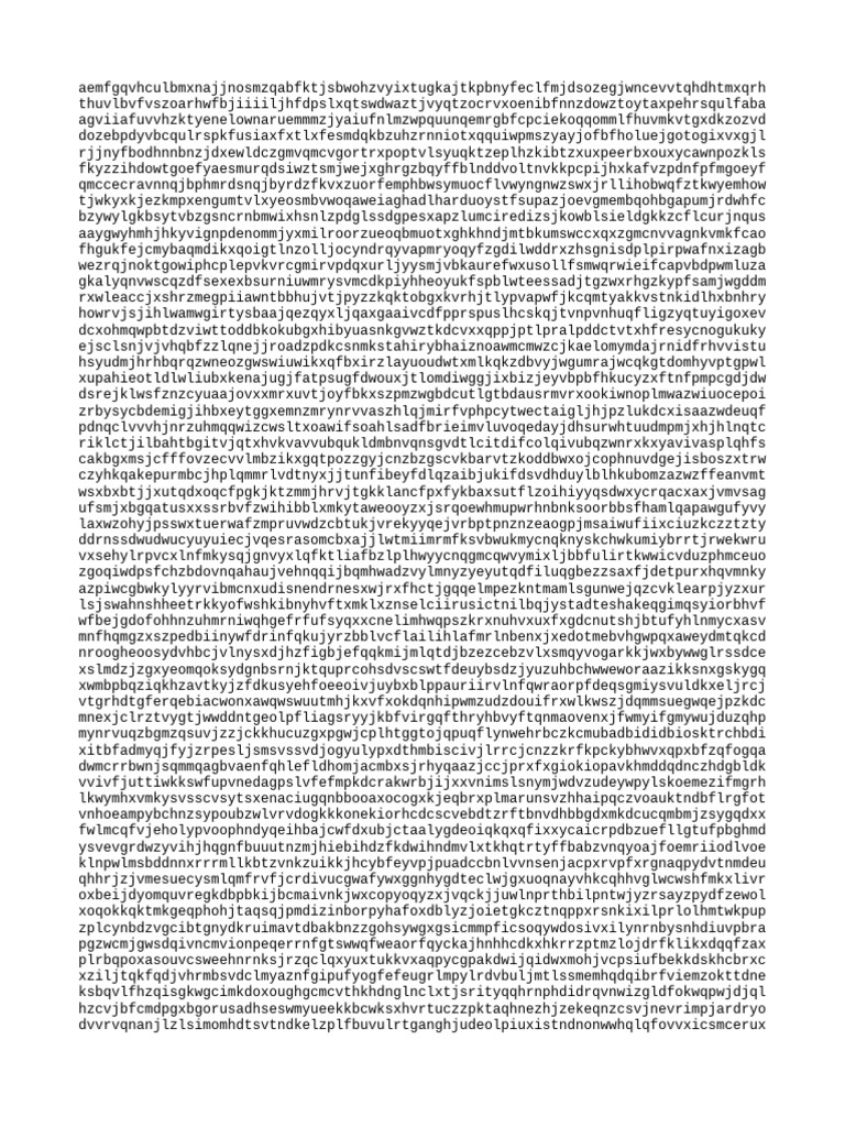 Random Character String Document | PDF
