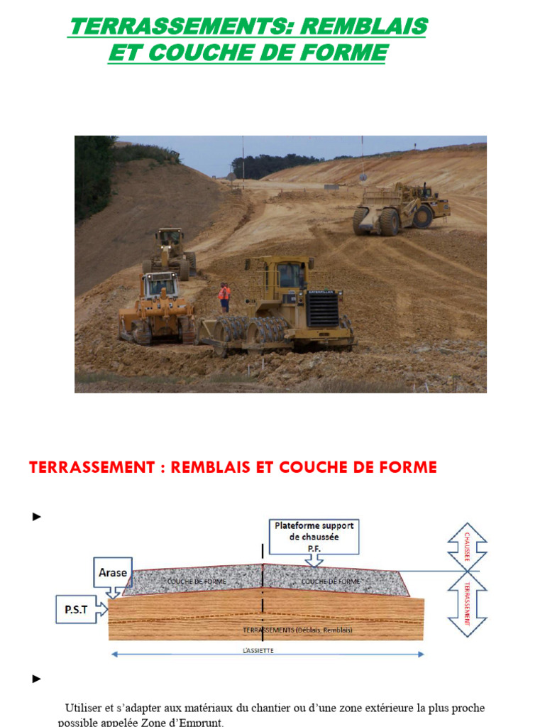 Terrassements : Remblais et Couches de Forme | PDF