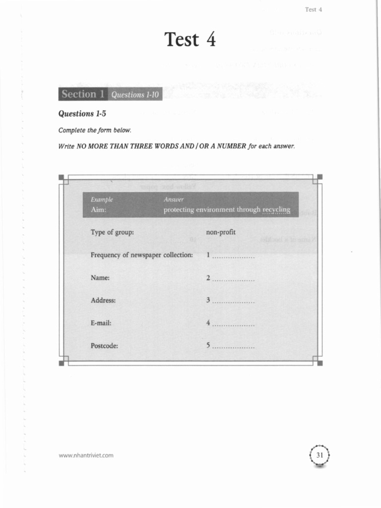 IELTS Listening Test 4 Overview | PDF | Printer (Computing ...