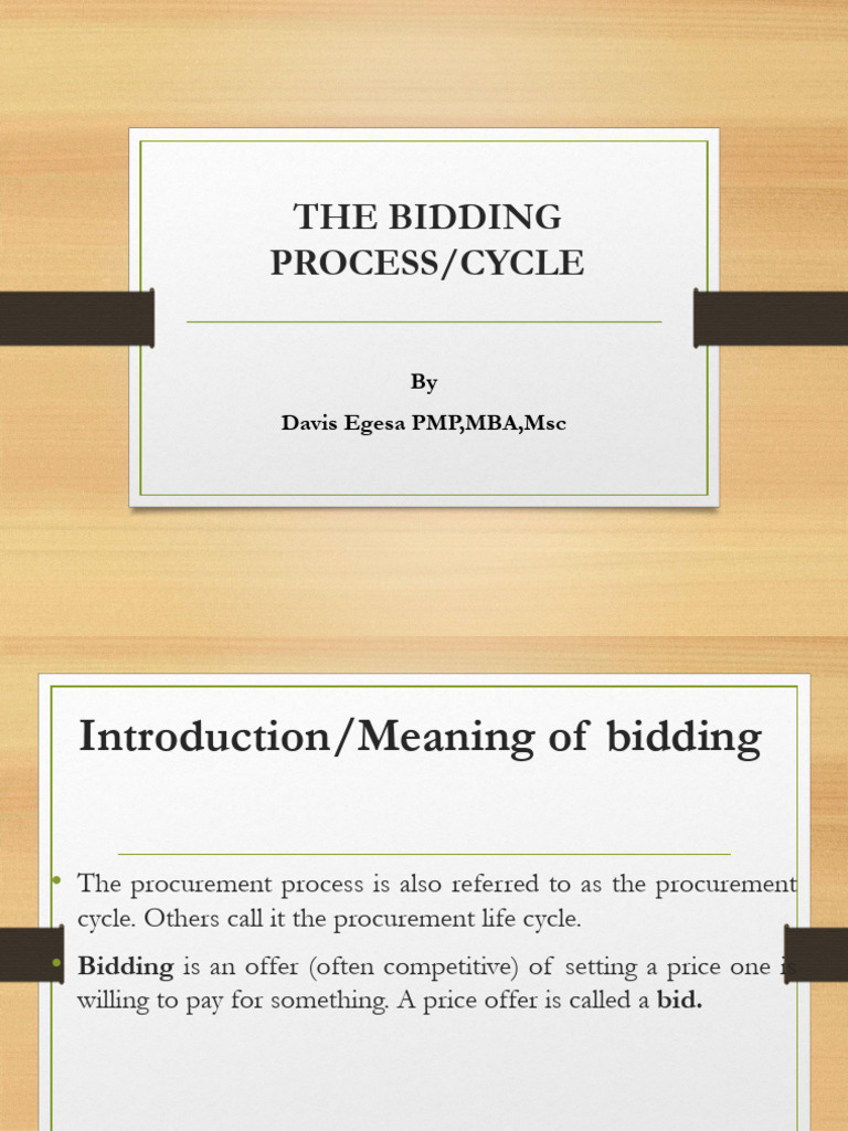 Understanding the Bidding Process | PDF | Procurement | Business