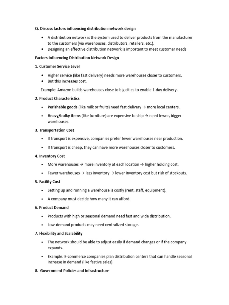 Factors Influencing Distribution Design | PDF
