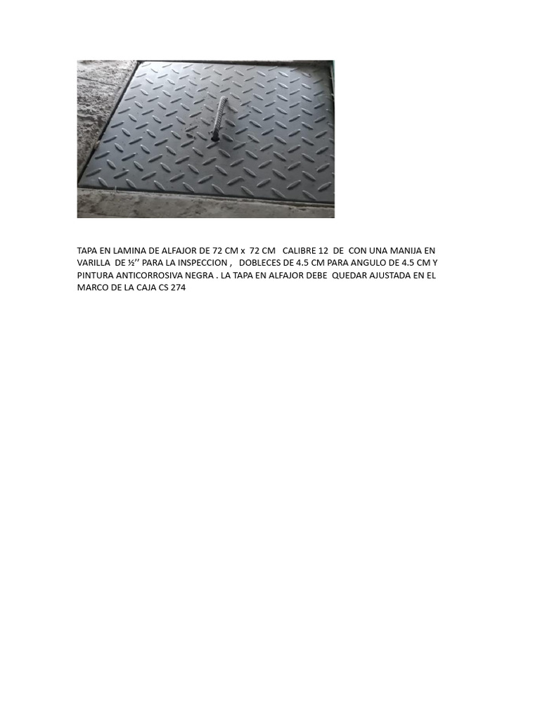 Tapa de Aluminio para Caja CS 274 | PDF