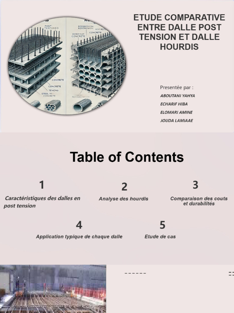 ETUDE COMPARATIVE Entre Dalle en Post Tension EtHOURDIS | PDF