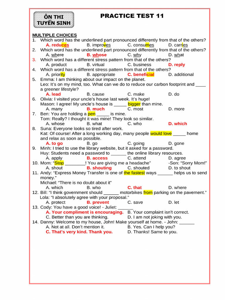 Test 11 | PDF