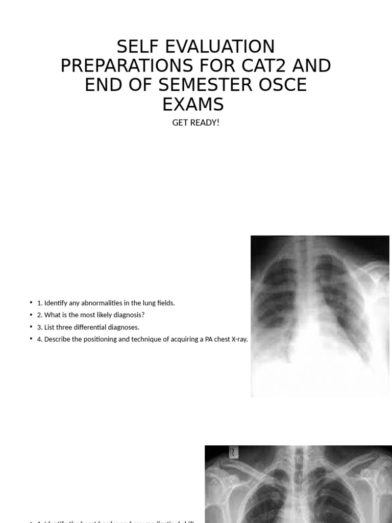 CAT2 & OSCE Exam Prep: Self Evaluation Guide | PDF | Medical ...