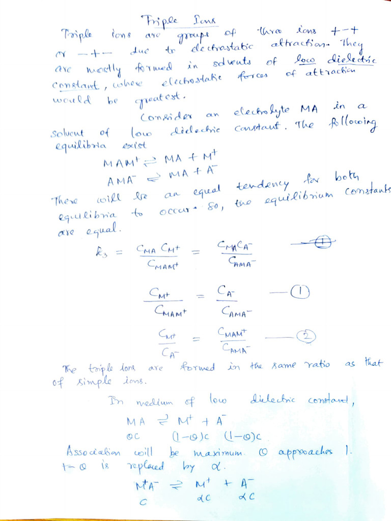 Understanding Electrolyte Equilibrium | PDF