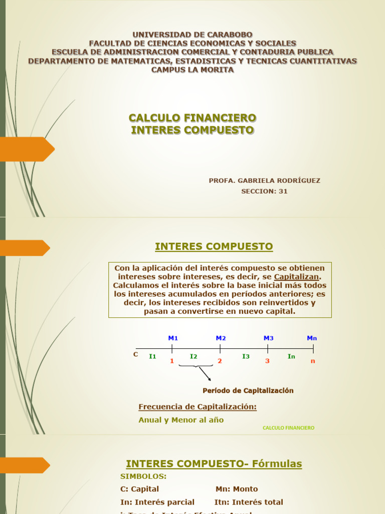 Interes Compuesto | PDF