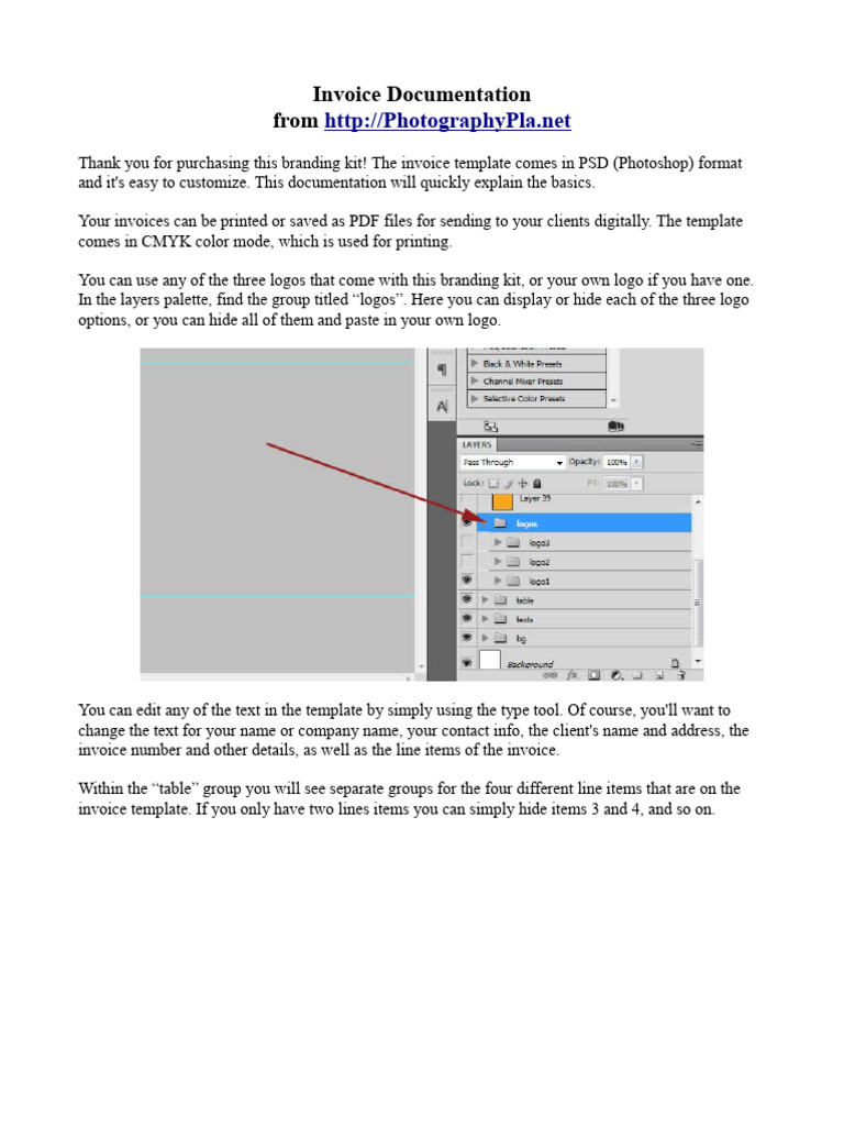 Customizable Freelance Invoice Template | PDF