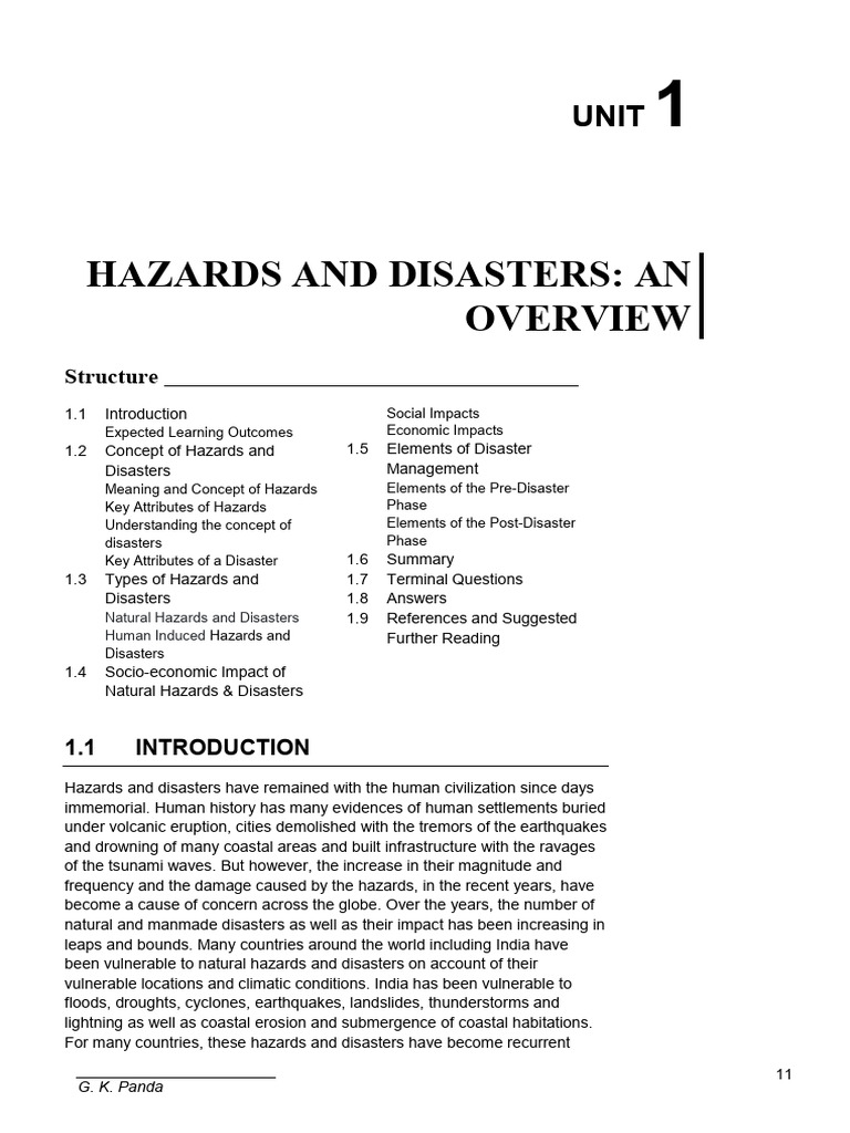 Overview of Hazards and Disasters | PDF | Natural Disasters | Hazards