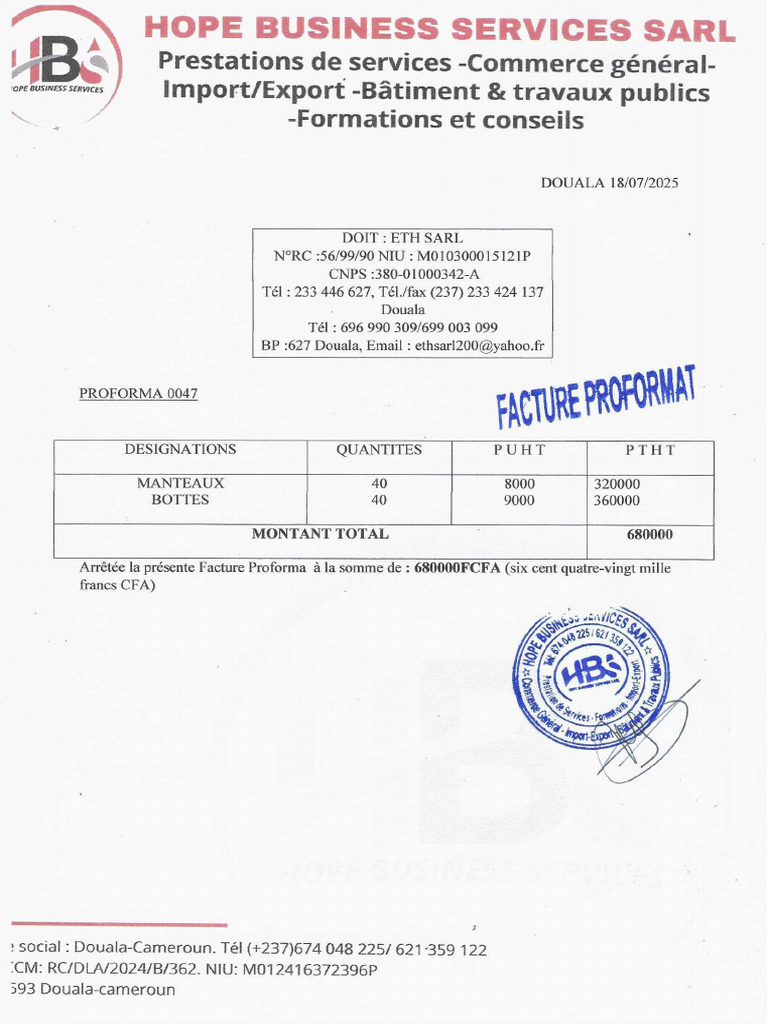 Proforma E T H | PDF