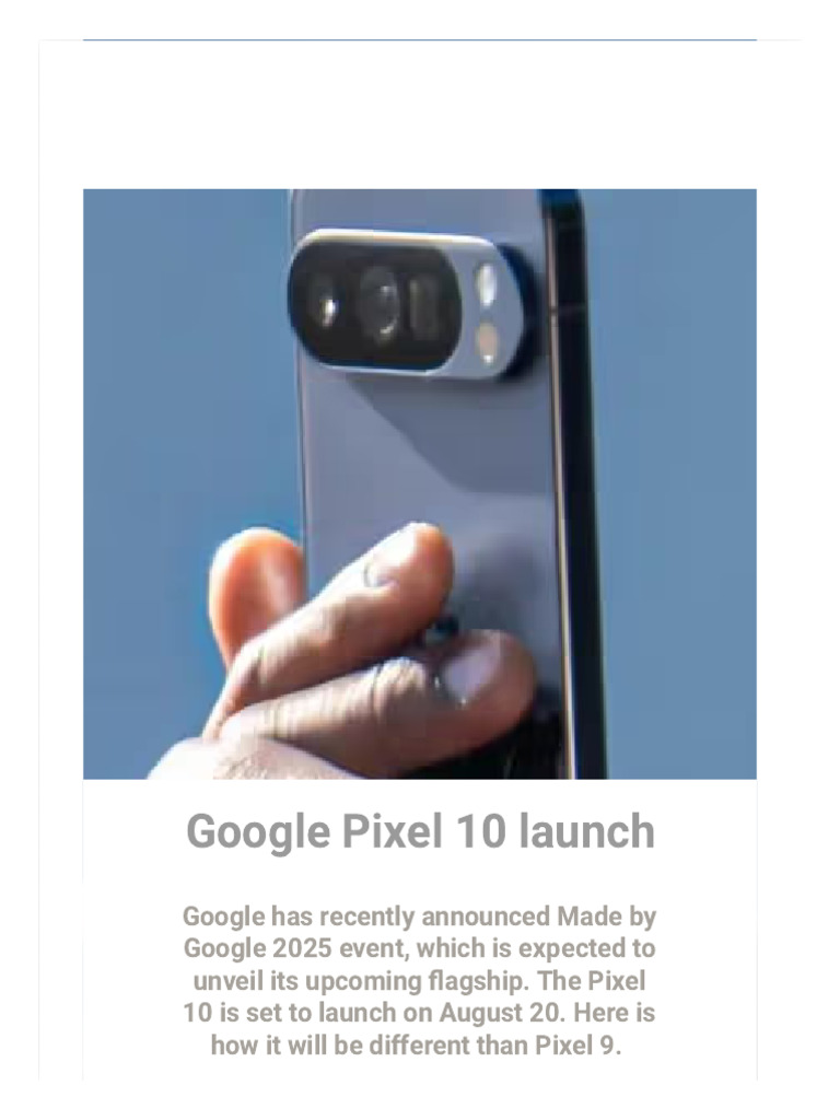 Pixel 10 vs Pixel 9: Key Differences | PDF
