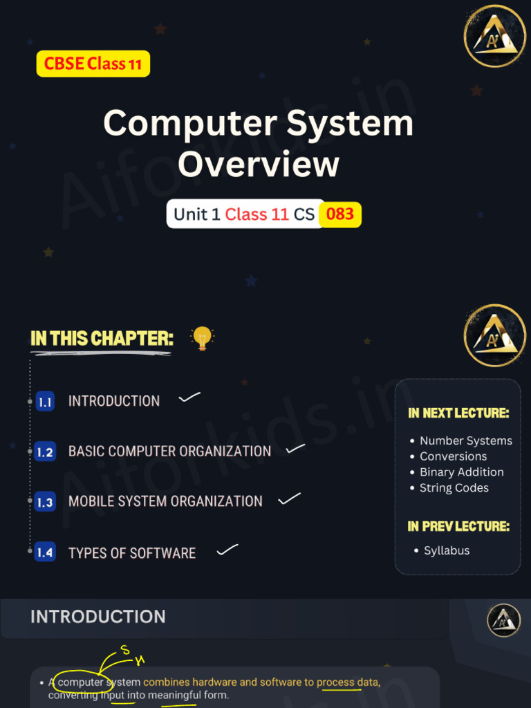 Lecture PPT Cs Class11 Ch1 | PDF