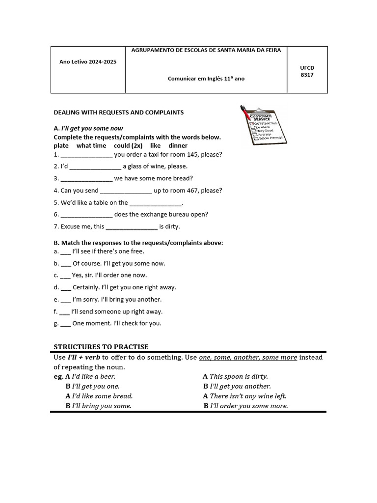 Handling Requests and Complaints in English | PDF