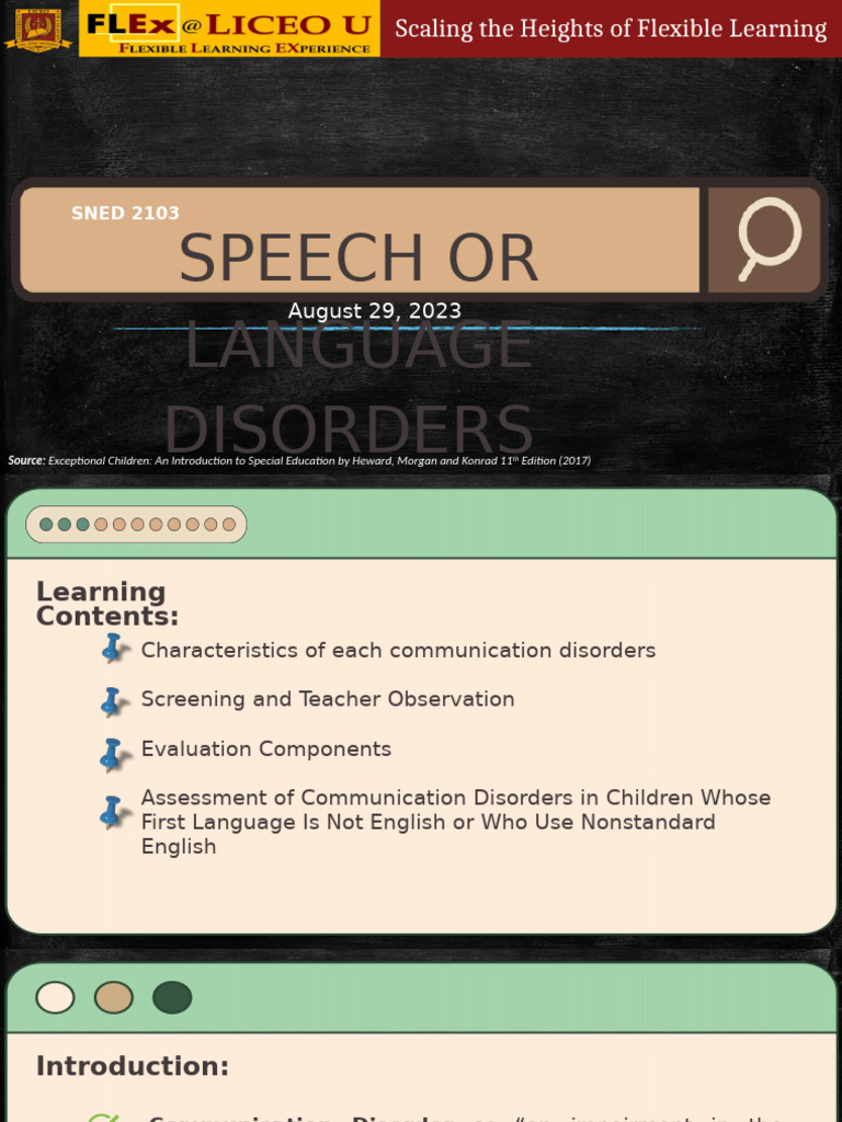 Understanding Speech and Language Disorders | PDF | Speech | Communication