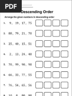 Ascending and Descending Order Worksheets For Grade 1 PDF | PDF