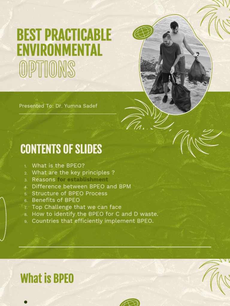 Best Practicable Environmental Options | PDF | Environmental Social ...