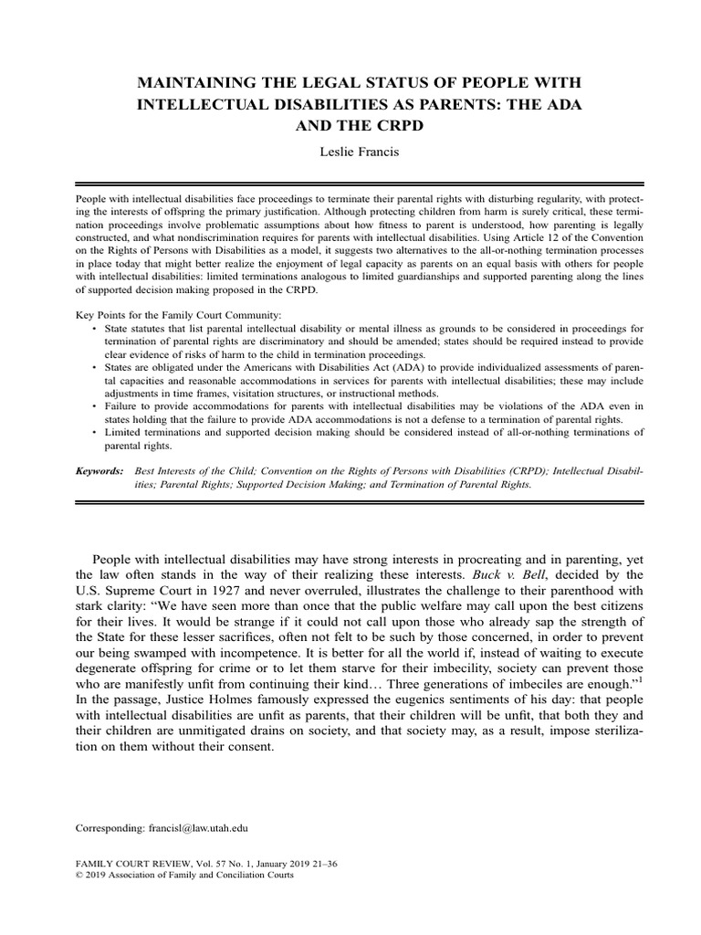 TN - 5807484 - Maintaining Legal Status - Family Court Review | PDF ...