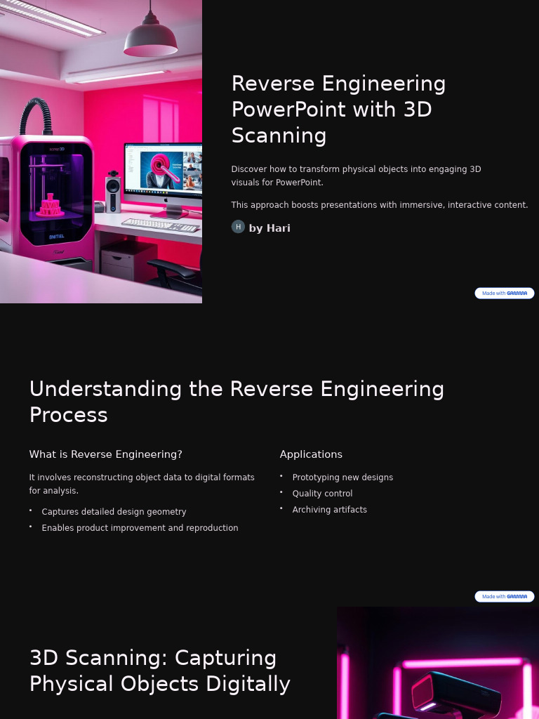 3D Scanning for Engaging Presentations | PDF | 3 D Computer Graphics ...
