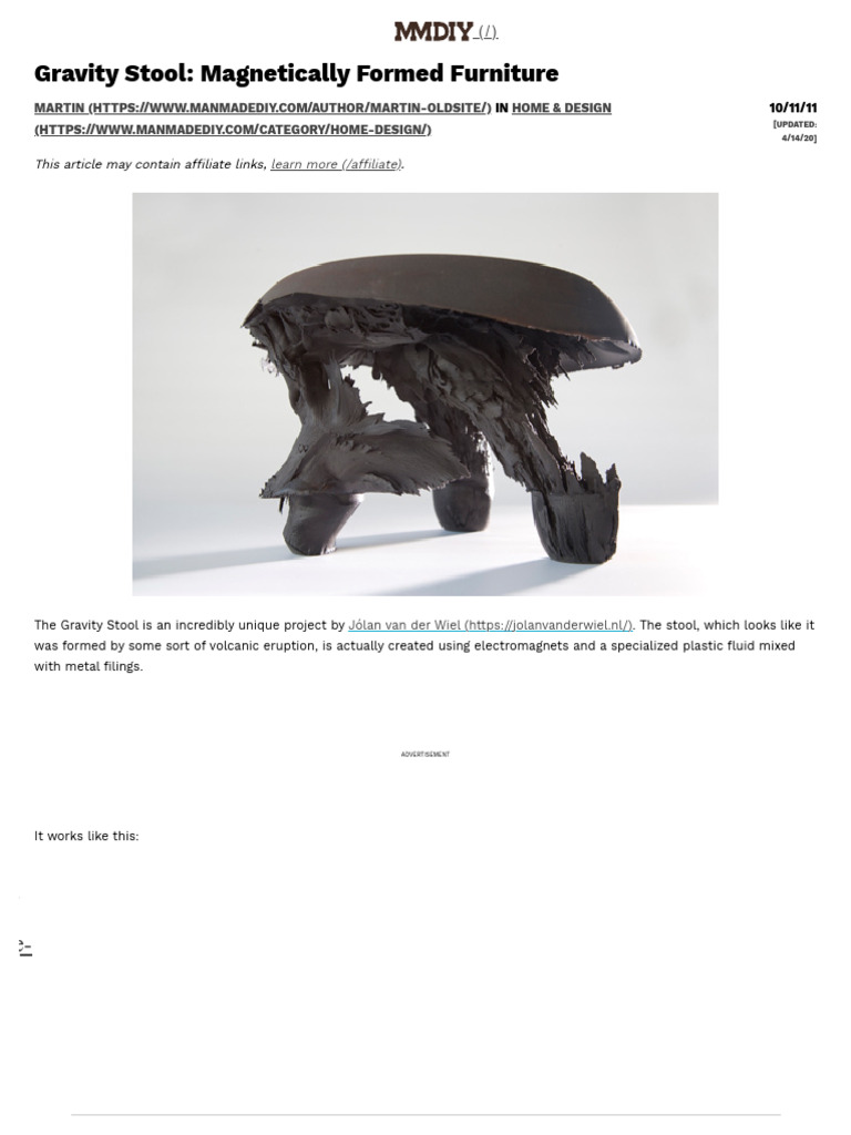 Magnetic Gravity Stool Design | PDF