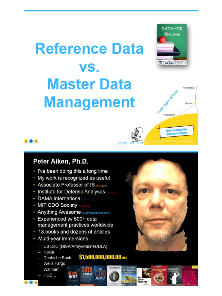 MDM Architecture and Reference Data Insights | PDF | Data | Data Quality