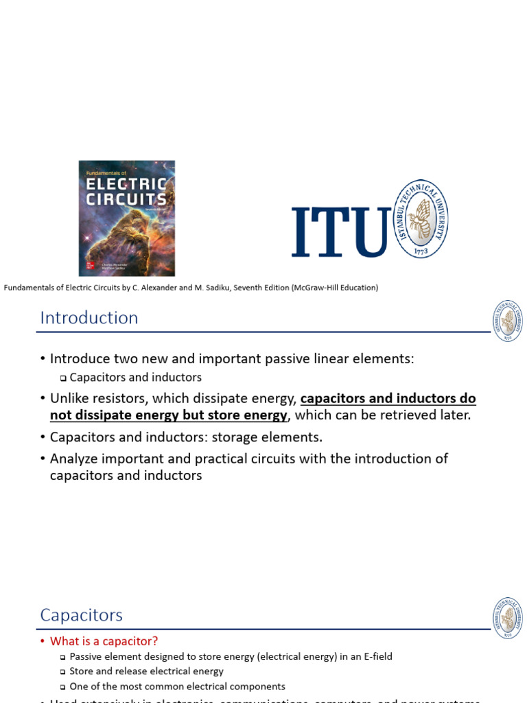 Capacitors and Inductors Overview | PDF | Capacitor | Capacitance