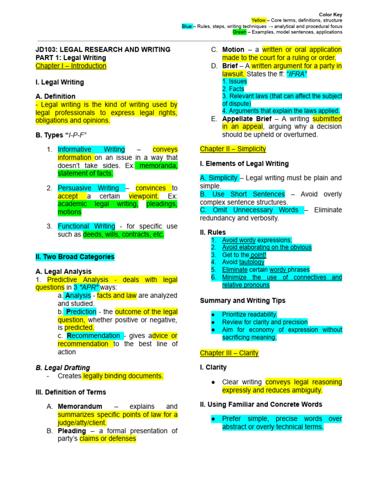 Legal Writing Essentials and Techniques | PDF | Grammar | Language Mechanics