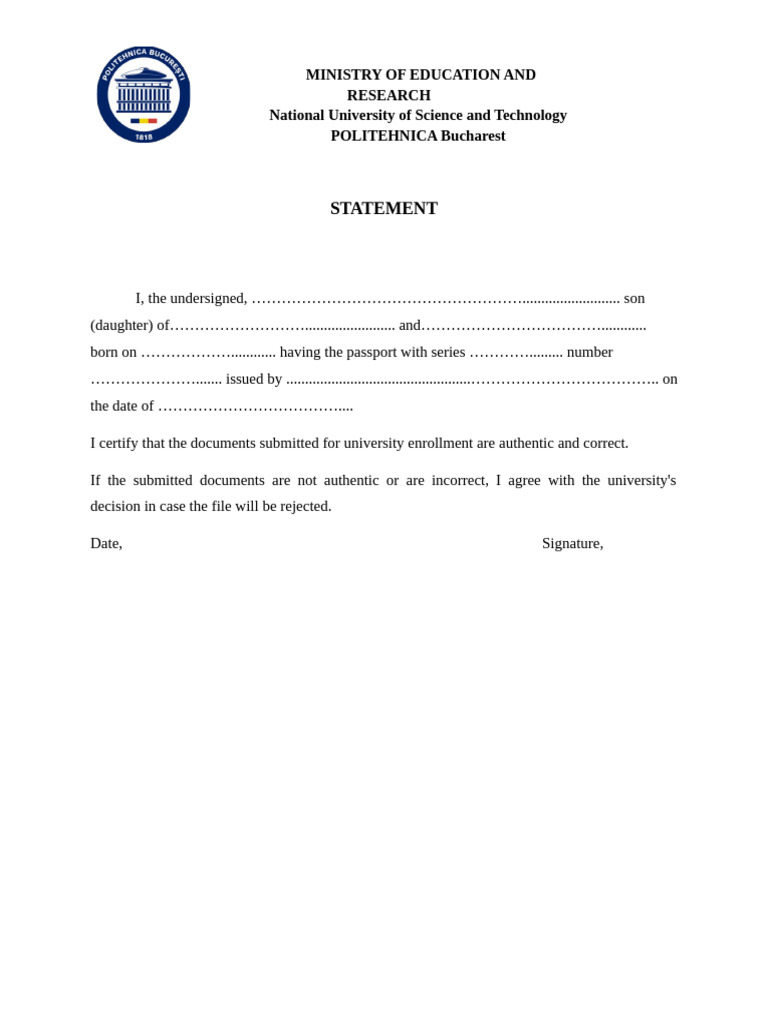 Enrollment Document Certification | PDF