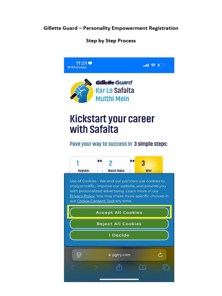 Gillette Guard - Personality Empowerment Registration Step by Step ...