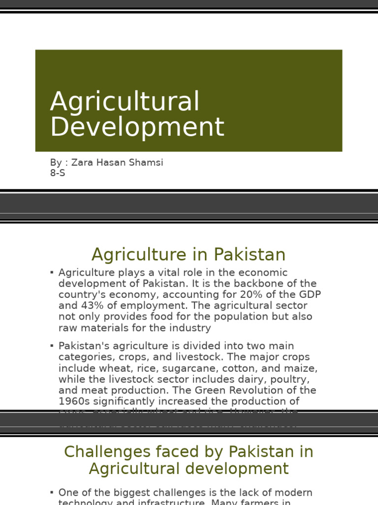Challenges and Progress in Pakistan's Agriculture | PDF | Agriculture ...