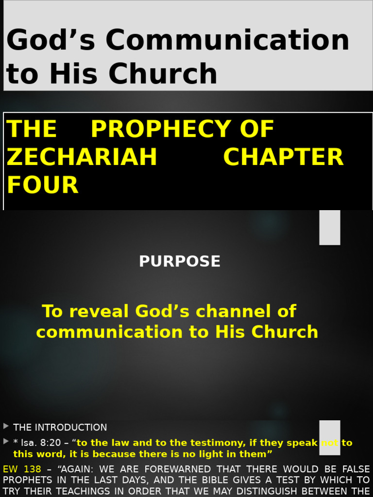 God's Communication to His Church | PDF | Prophecy | Prophet