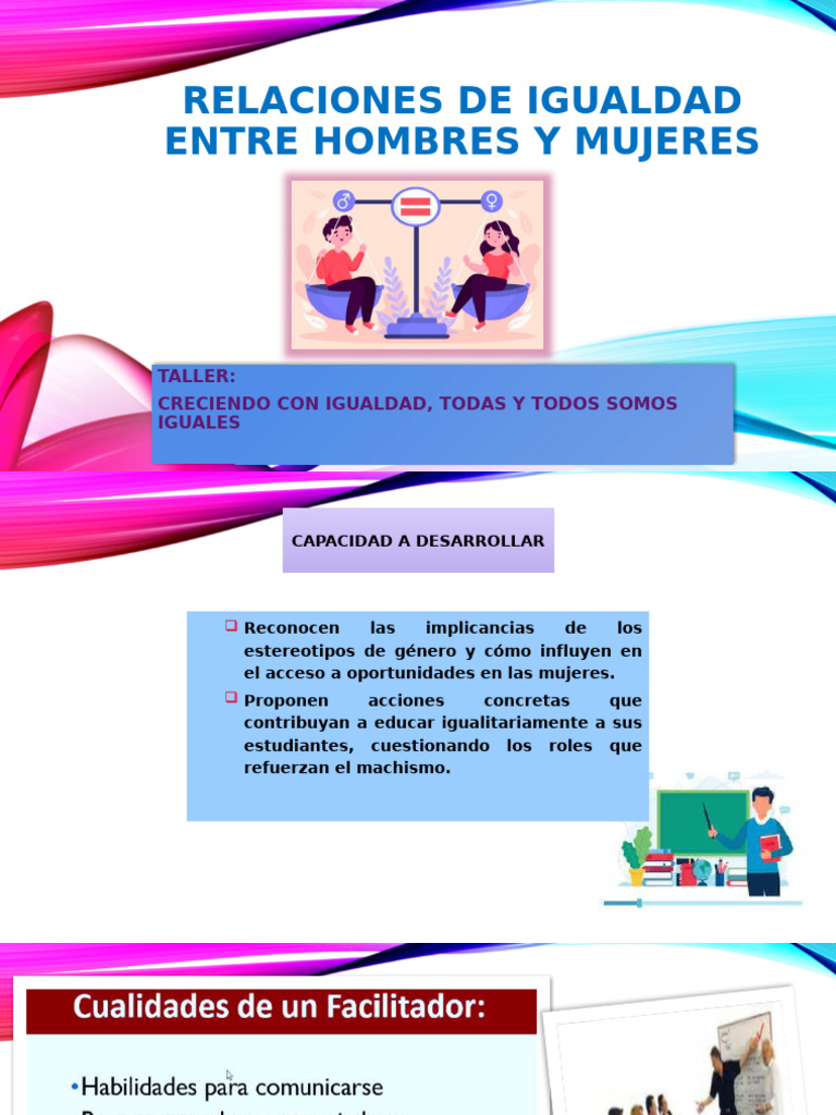 4 Relaciones de Igualdad Entre Hombres y Mujeres | PDF | Hombre | Mujer