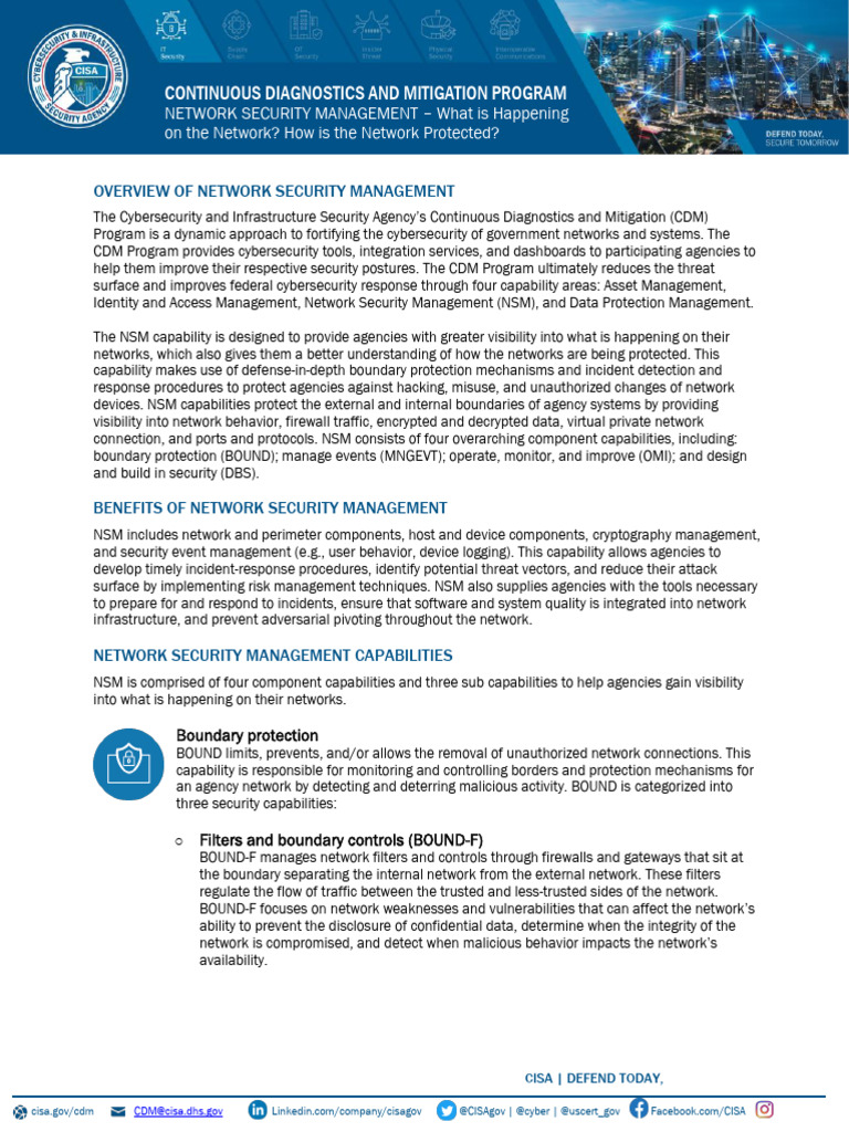 2021-05-26 - CDM Network Security Management Fact Sheet | PDF ...