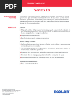 Desinfectante Vortexx ES: Eficiencia y Seguridad | PDF | Concentración ...