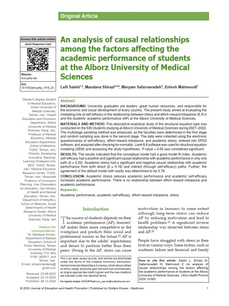 An Analysis of Causal Relationships Among The.492 | PDF