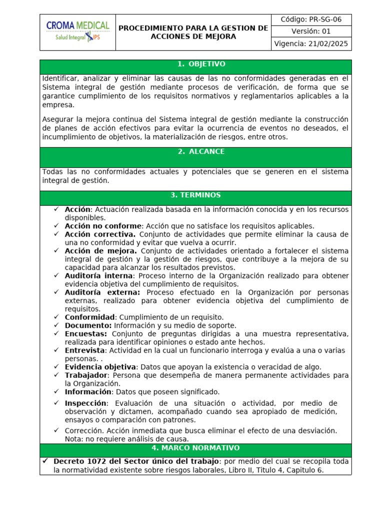 Propuesta de Mejora en Gestión de Acciones | PDF | Auditoría