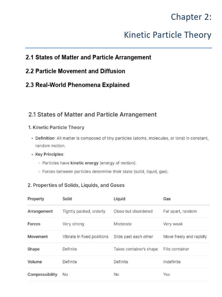 Sec 4 Chemistry - Chapter 2 Notes | PDF