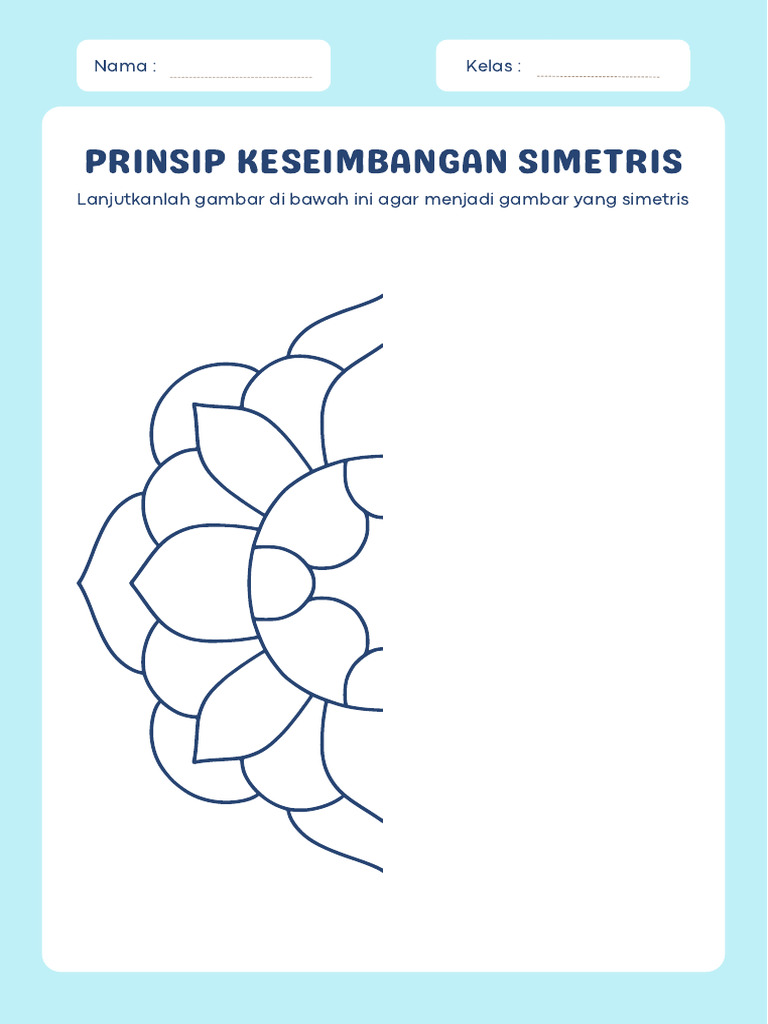 Prinsip Keseimbangan Simetris Mandala Lembar Kerja Seni Dan Kerajinan ...