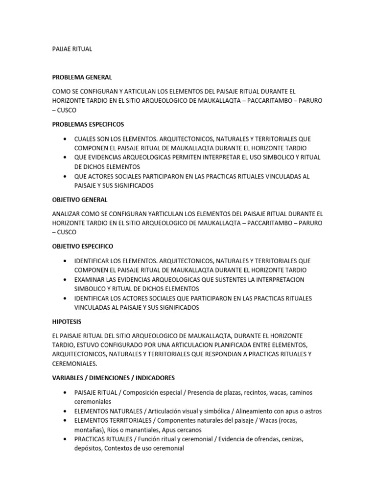 Paijae Ritual Maukallaqta PDF | PDF | Rituales | Paisaje