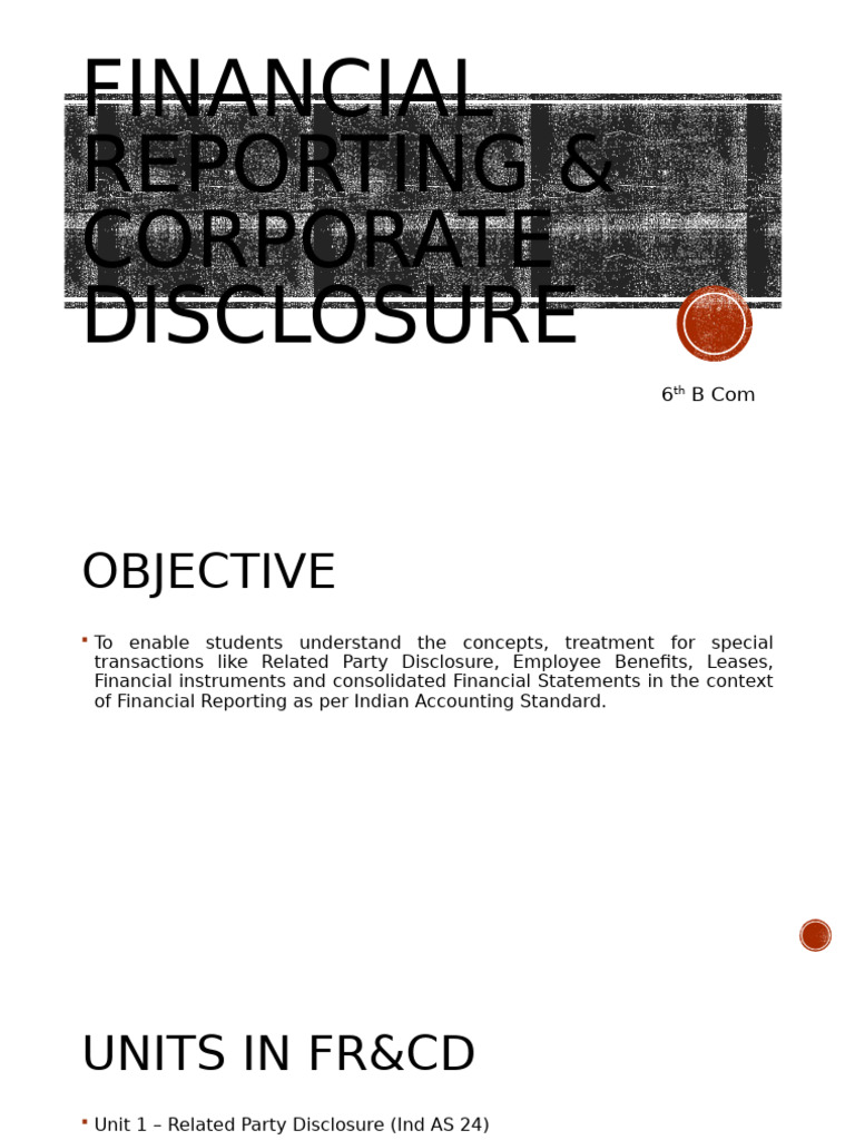 Financial Reporting: Related Party Disclosures | PDF | Underwriting ...