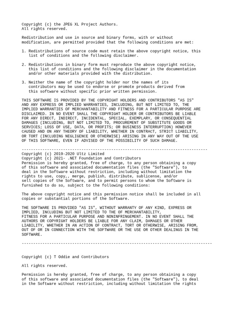 Software Copyright and Licensing Terms | PDF | Copyright | Legal Liability