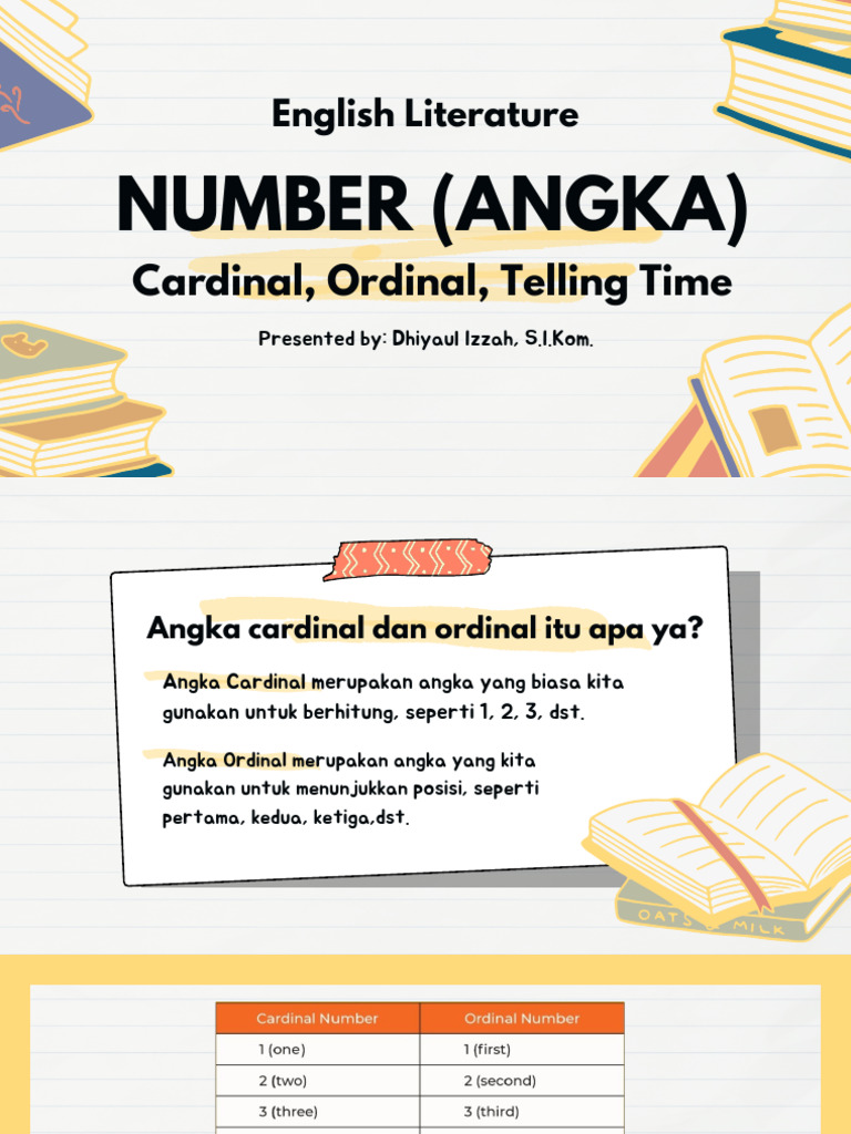 Angka Cardinal dan Ordinal dalam Bahasa Inggris | PDF