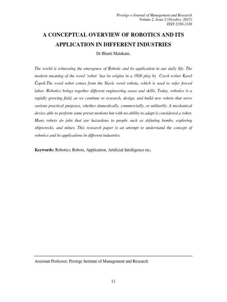 Robotics Applications Across Industries | PDF | Robot | Robotics