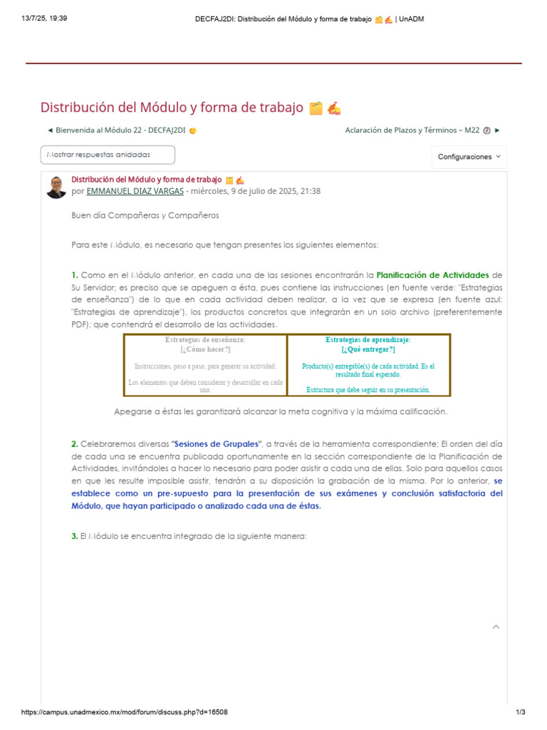 Requisitos y Estructura del Módulo 22 | PDF