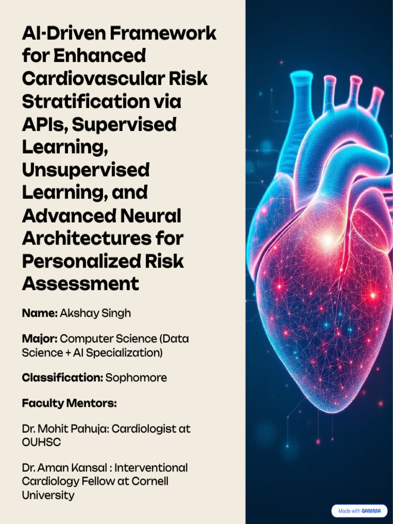 AI Driven Framework For Enhanced Cardiovascular Risk Stratification Via ...