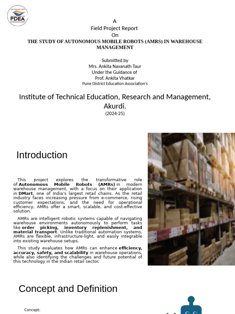 AMRs in Warehouse Management Study | PDF | Warehouse | Automation