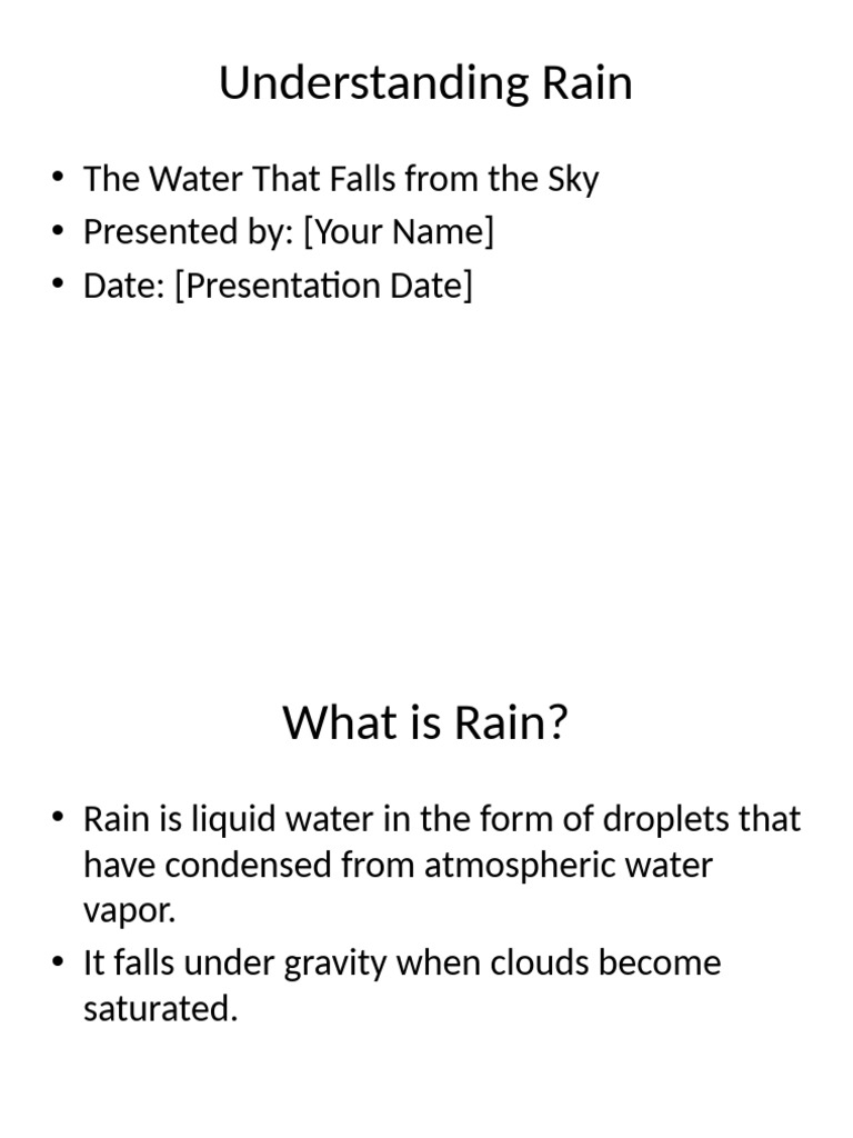 Understanding Rain Presentation | PDF